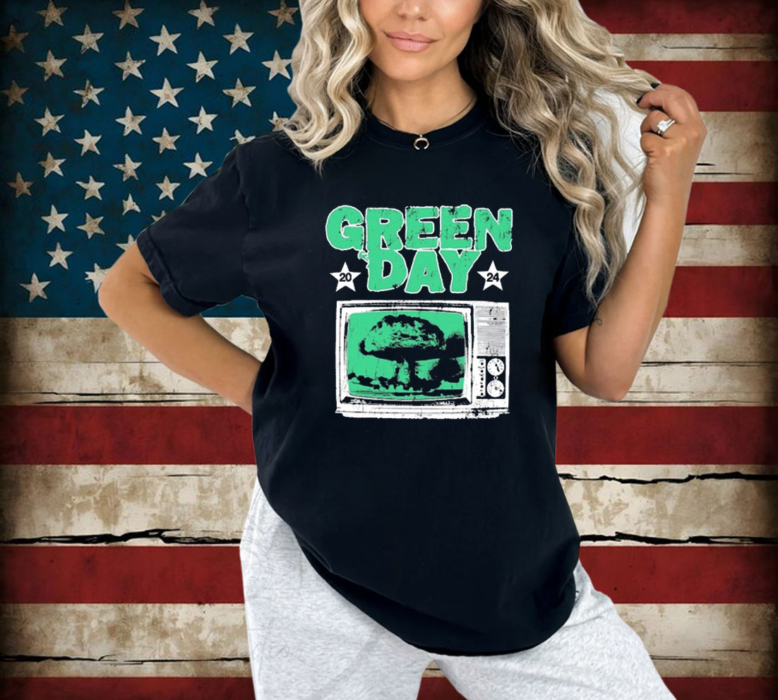 Official Green Day Saviors Tour Tv Explosion Shirt