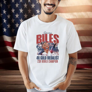 Official Simone Biles 4x Gold Medalist 23x World Champion Caricature Shirt