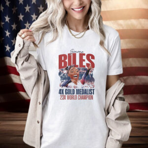 Official Simone Biles 4x Gold Medalist 23x World Champion Caricature Shirt
