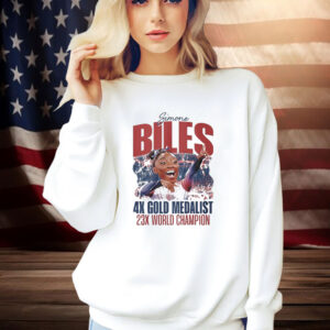 Official Simone Biles 4x Gold Medalist 23x World Champion Caricature Shirt