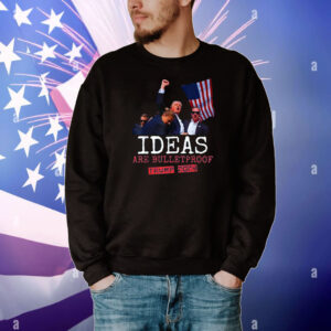 Official Trump 2024 Ideas Are Bulletproof USA Flag T-Shirts