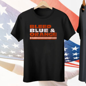 Chicago Football Bleed Blue Orange Tee Shirt