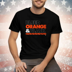 Cincinnati Football Bleed Orange Black Tee Shirt