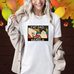 Official Cat Dad For Kamala Harris Retro Shirt