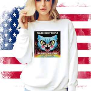 Official Childless Cat People Against Christian Nationalism Gabby Kash Painting Shirt