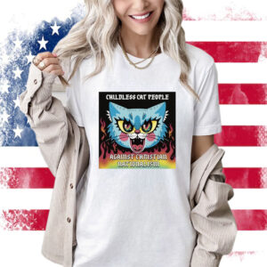 Official Childless Cat People Against Christian Nationalism Gabby Kash Painting Shirt