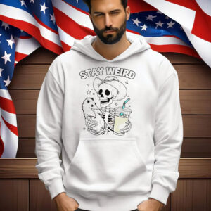 Skeleton Possum And Iced Coffee Stay Weird Shirt