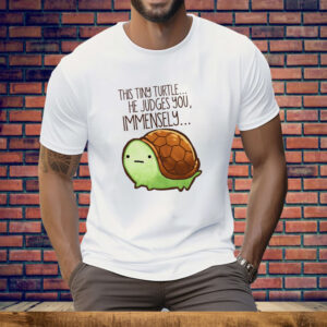 This Tiny Turtle He Judges You Immensely Tee Shirt