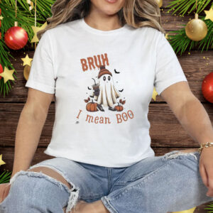 Women’s Halloween Bruh I Mean Boo Tee Shirt