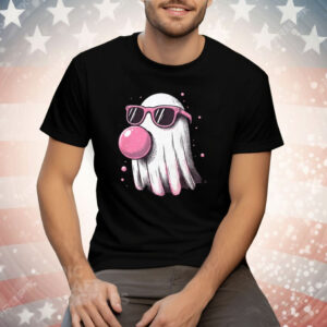 Women’s Halloween Cute Ghost Print Casual Tee Shirt