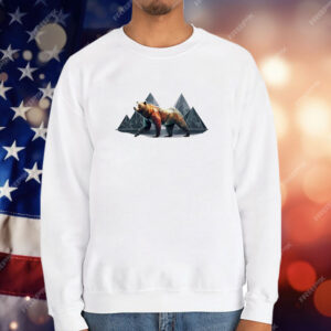 Geometric bear in the mountains T-Shirt