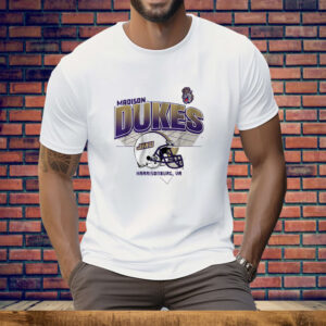 JMU Football Helmet Grid Tee Shirt
