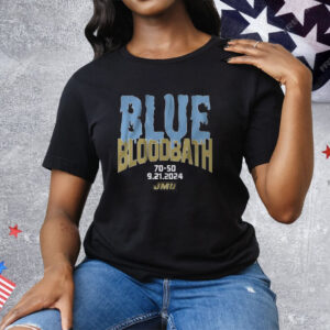 Jmu Football Blue Bloodbath Tee Shirt