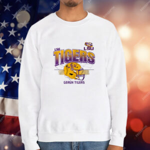 LSU Football Helmet Grid T-Shirt