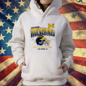 Michigan Football Helmet Grid T-Shirt