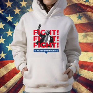 Trump Fight Fight Fight Never Surrender For America 2024 T-Shirt