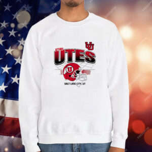 Utah Football Helmet Grid T-Shirt