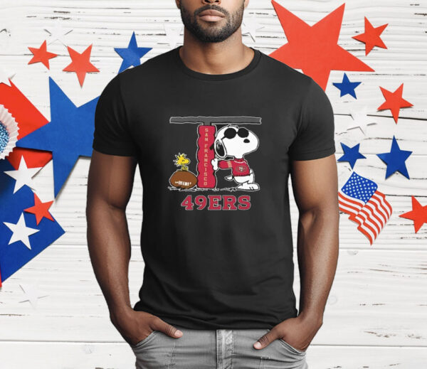 Snoopy Joe Cool And Woodstock The San Francisco 49ers NFL T-Shirt