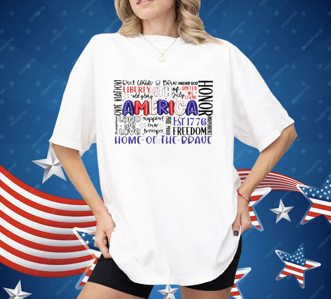 4th of July America Red White & Blue 1776 Shirt