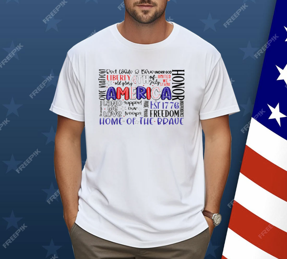 4th of July America Red White & Blue 1776 Shirt