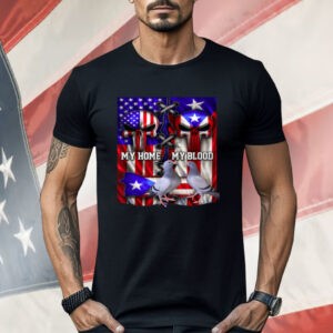 Cuban Americans My Home My Blood Racing Pigeons Shirt