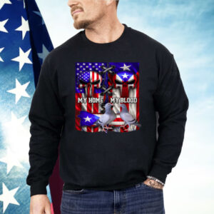 Cuban Americans My Home My Blood Racing Pigeons Shirt