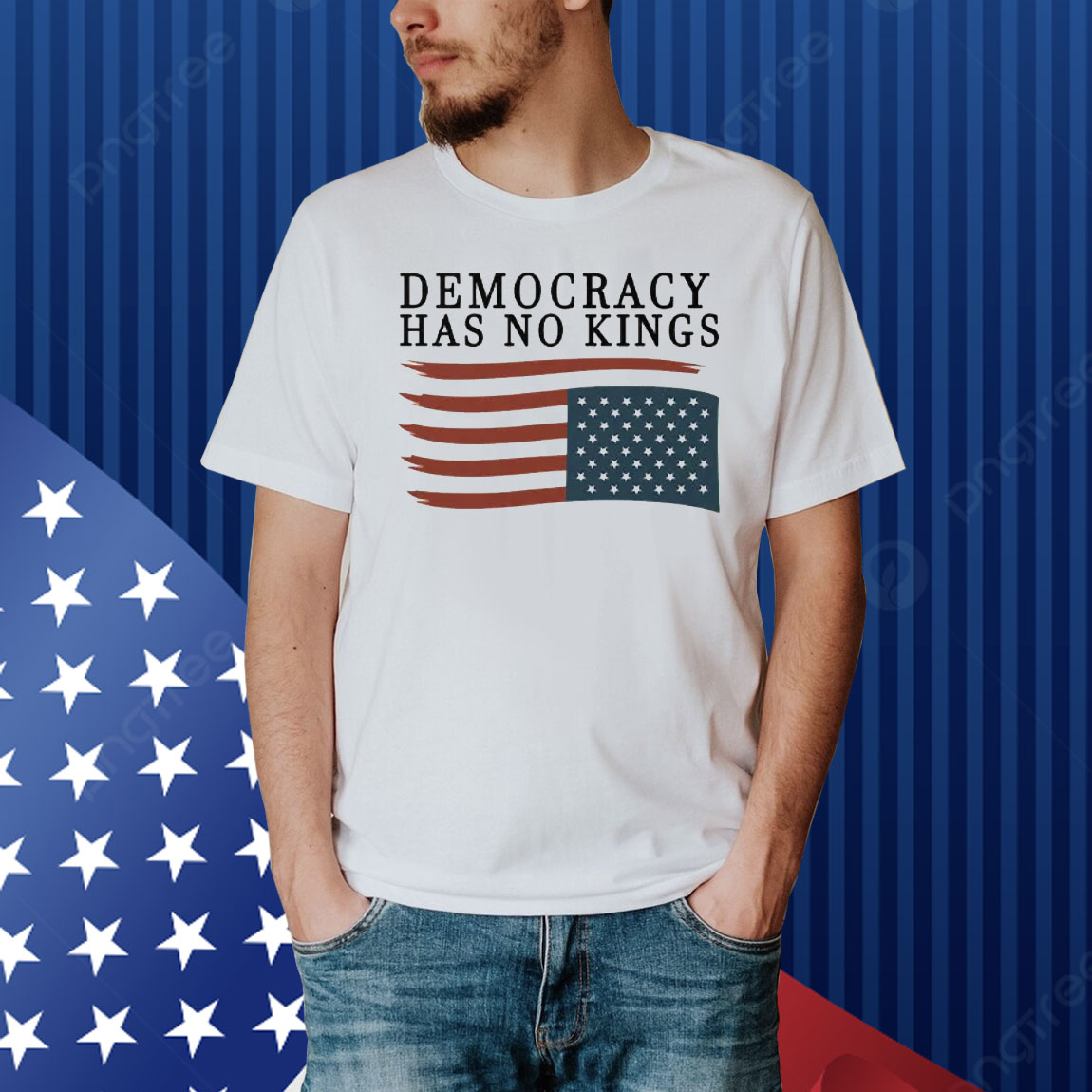 Democracy Has No Kings Anti Trump Shirt