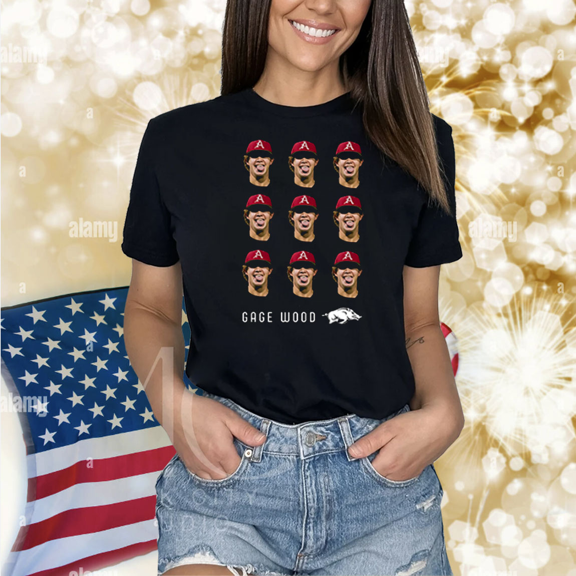 Gage Wood Arkansas Razorbacks Shirt