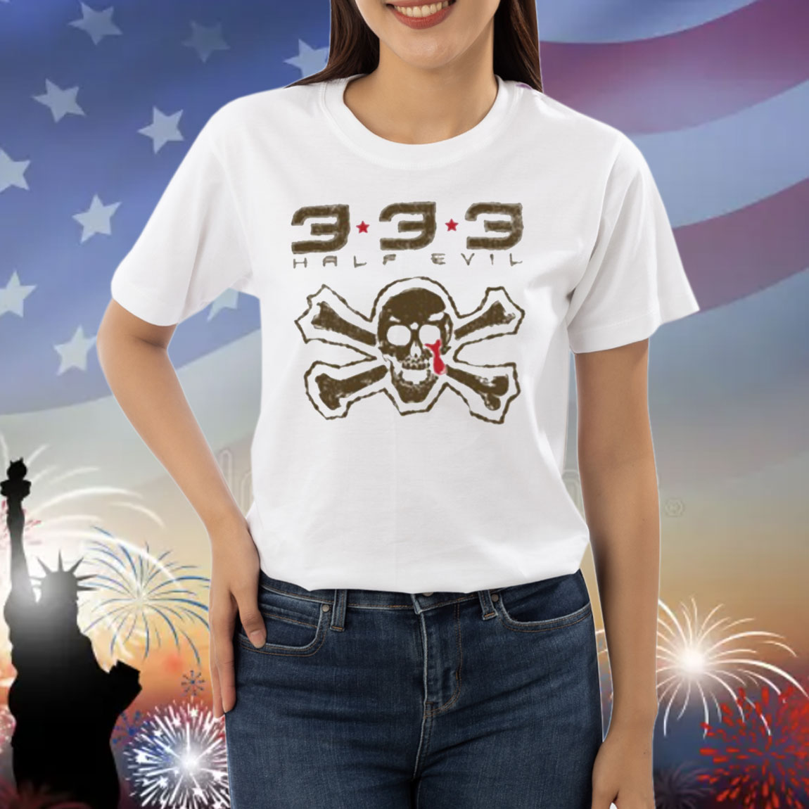 Half Evil Pirate Sport Shirt