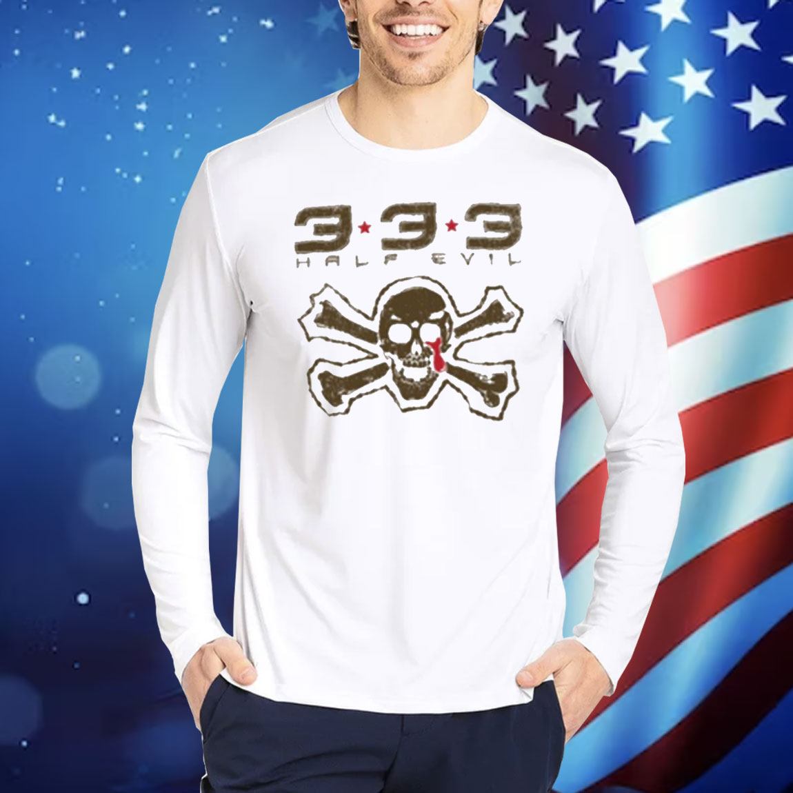 Half Evil Pirate Sport Shirt