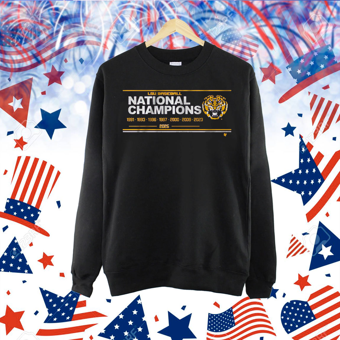 LSU Baseball 8x National Champions Sign Shirt
