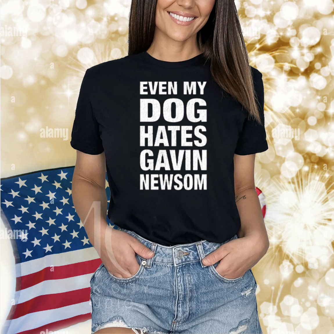 Leah Rain Even My Dog Hates Gavin Newsom Shirt