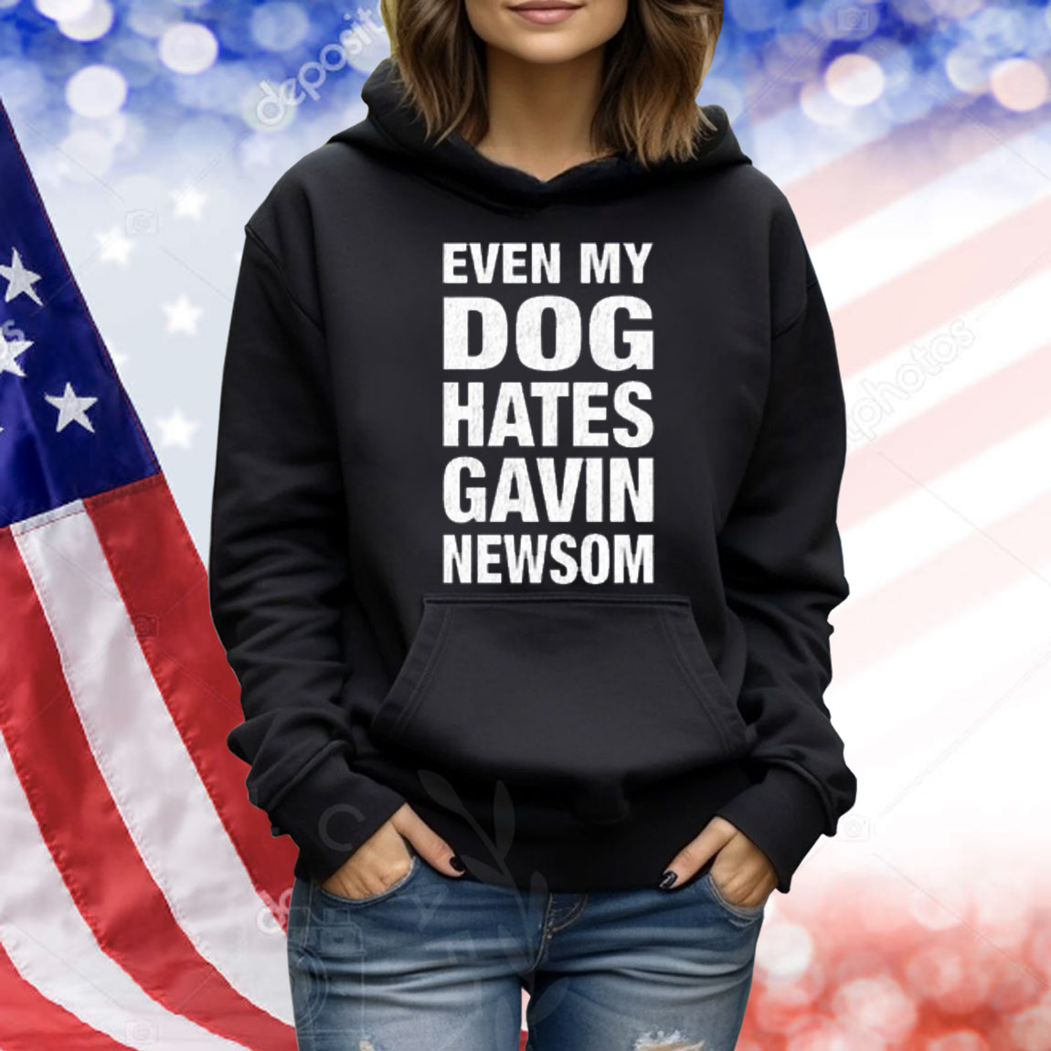 Leah Rain Even My Dog Hates Gavin Newsom Shirt