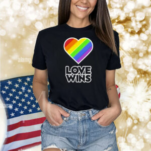 Love Wins Pride Rainbow Heart Shirt