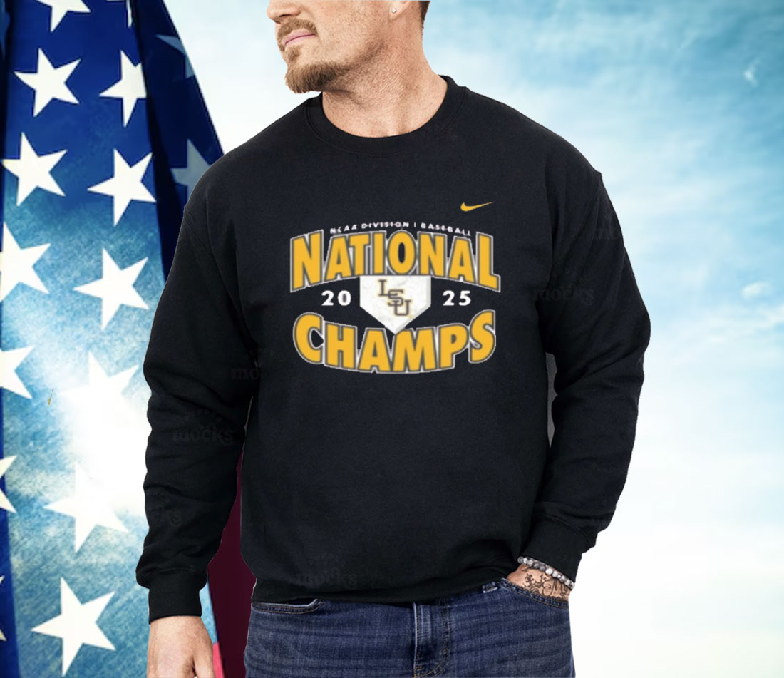 Lsu Tigers Nike 2025 Baseball National Champions Shirt
