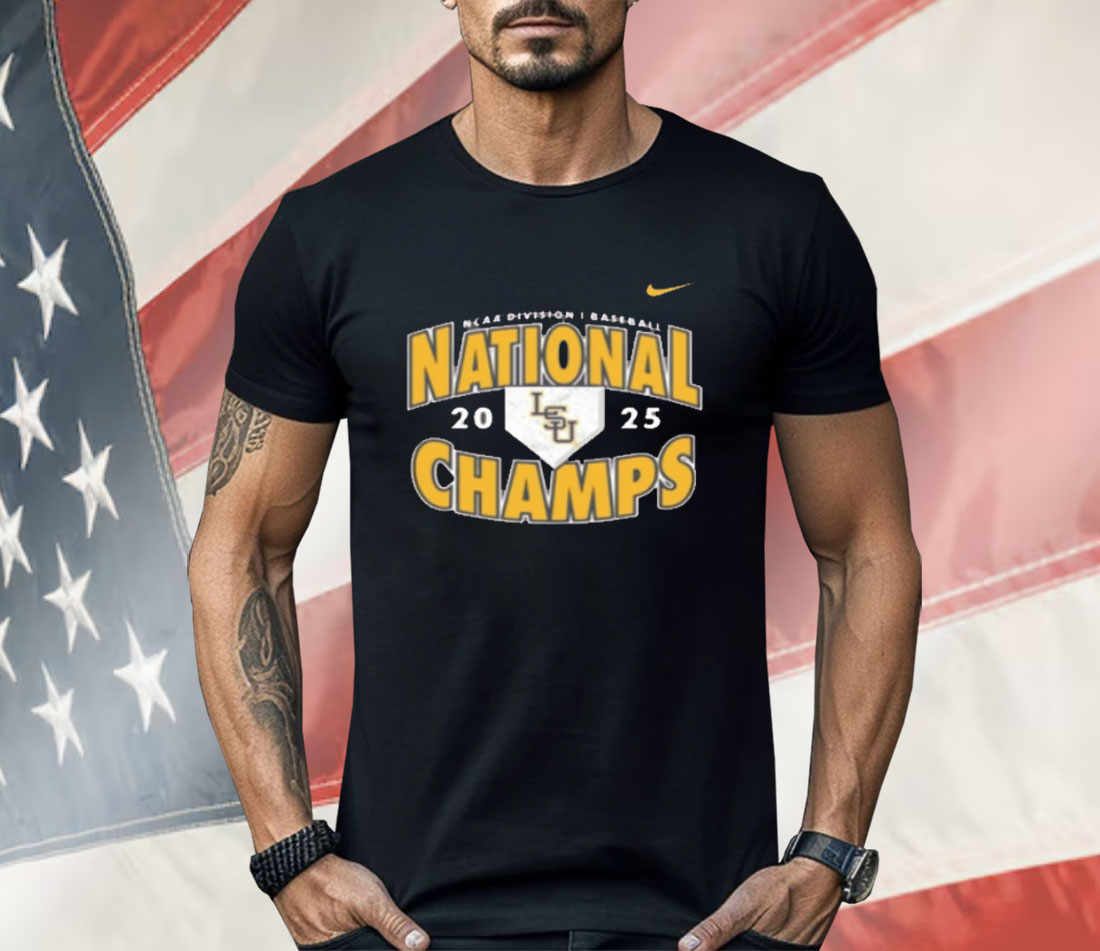 Lsu Tigers Nike 2025 Baseball National Champions Shirt