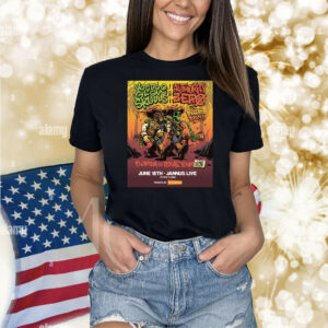 Official Voodoo Glow Skulls & Authority Zero Jun 18 2025 Jannus Live Cowboy Skeleton Shirt