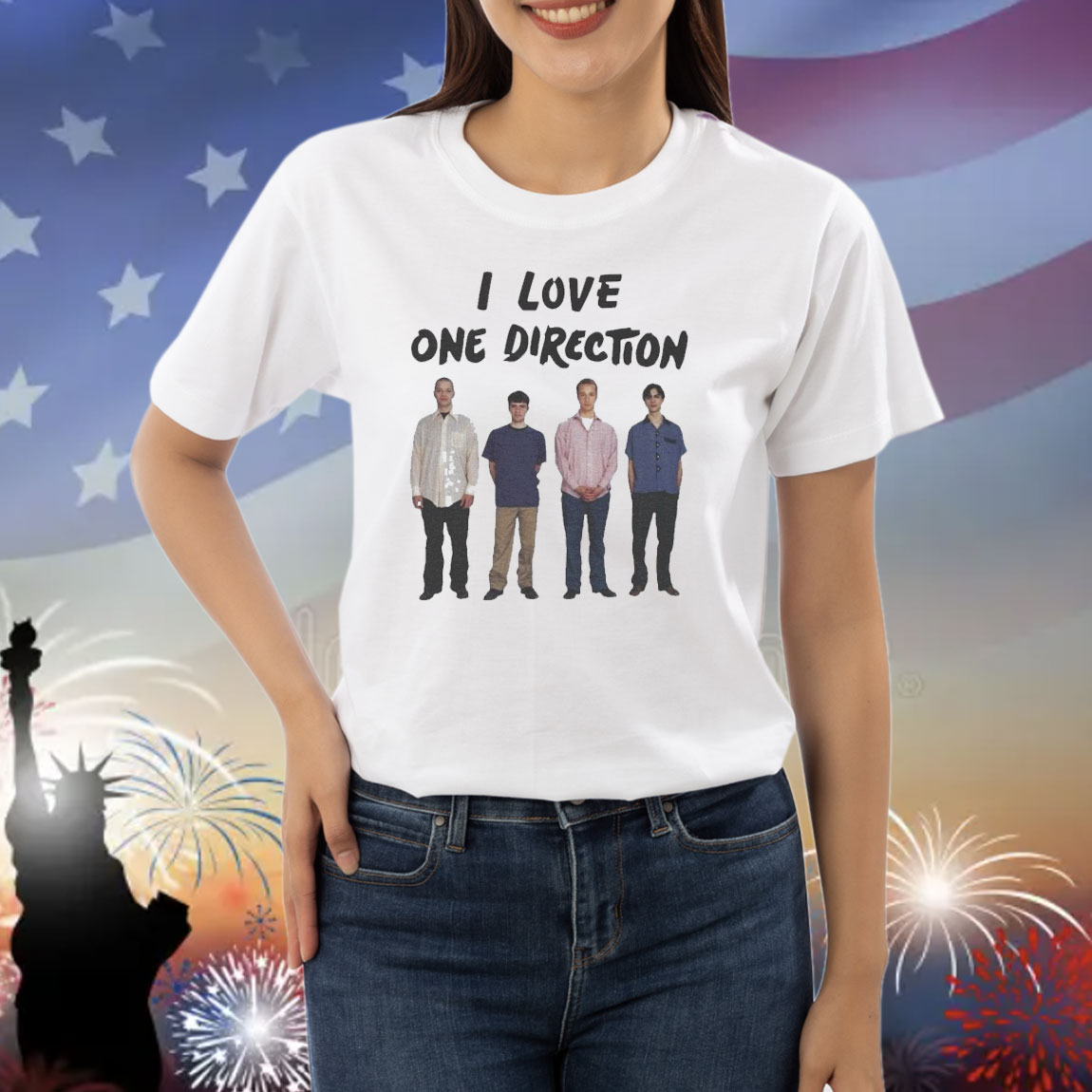 Official Weezer Parody I Love One Direction Shirt