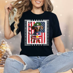 Patriotic Dachshund American Flag 4th Of July Shirt