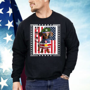 Patriotic Dachshund American Flag 4th Of July Shirt
