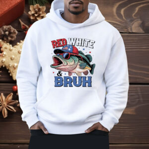 Red White And Bruh July Patriotic Fish Shirt
