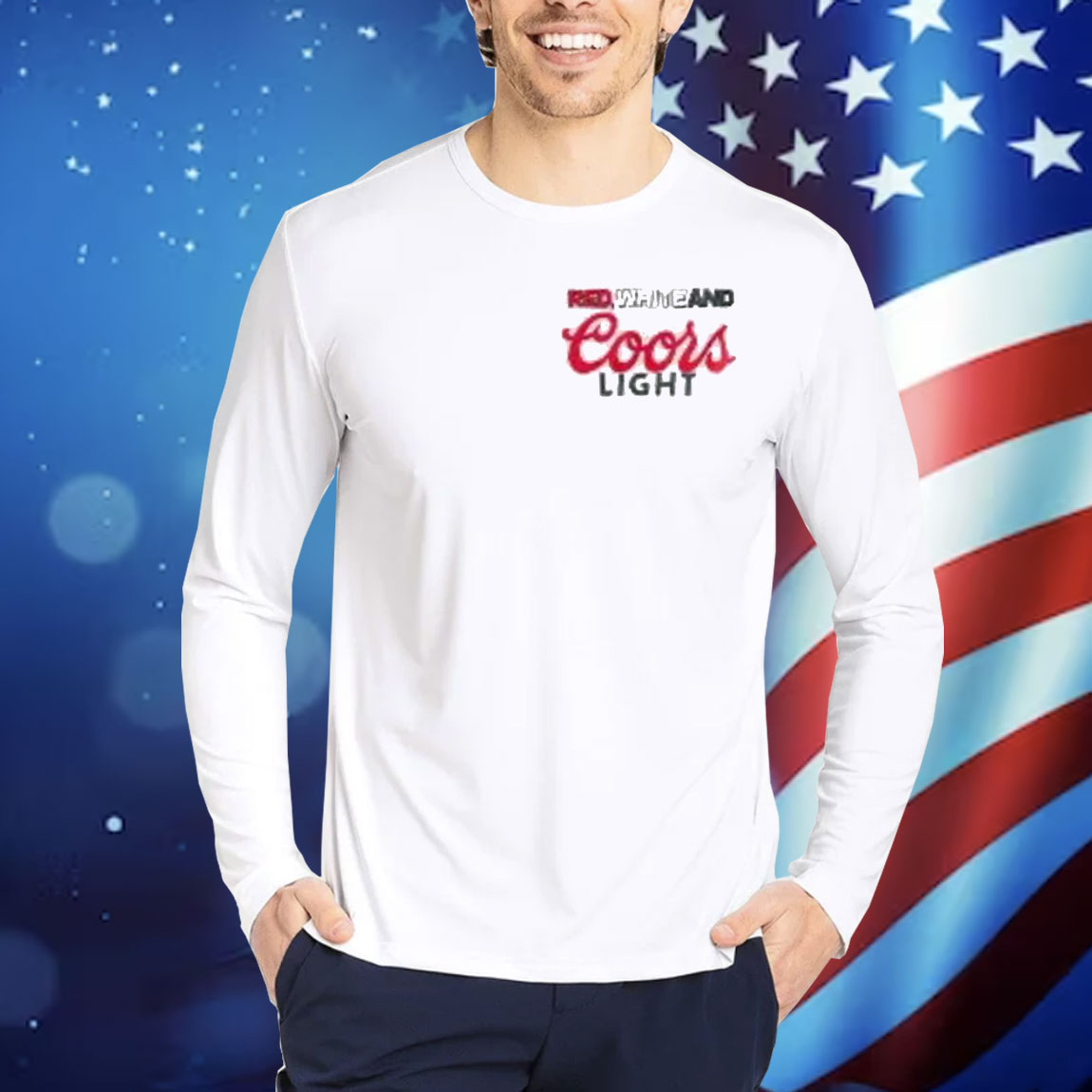 Red White And Coors Light 4th Of July Shirt