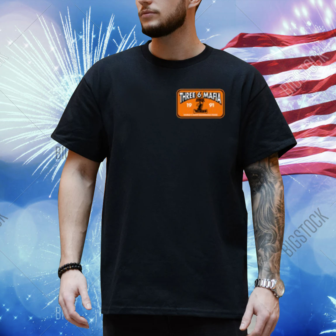 Three 6 Mafia Hypnotize Established Woven Logo Shirt