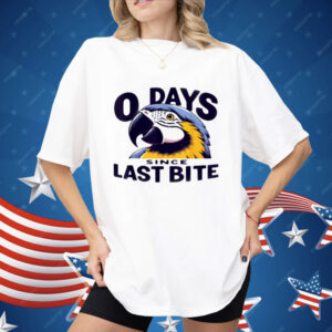 0 Days Since Last Bite Parrot Humor Nonprofit Attire Shirt