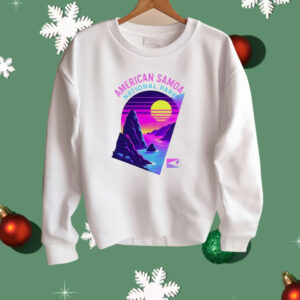 American Samoa Vaporwave Retro Sunset Shirt