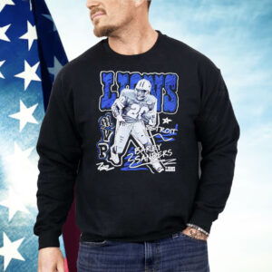 Barry Sanders Detroit Lions Chalked Up Player Graphic Shirt