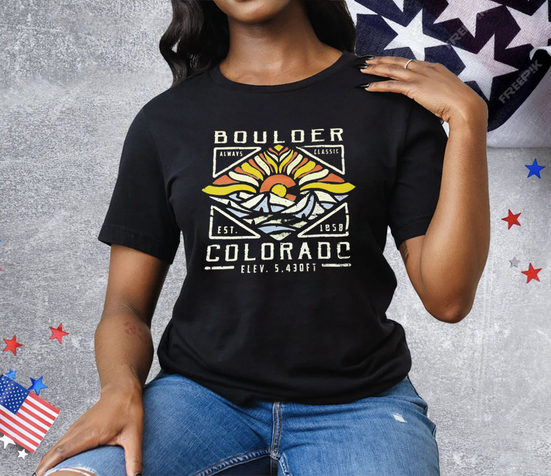 Boulder Colorado Always Classic 1858 Tee Shirt