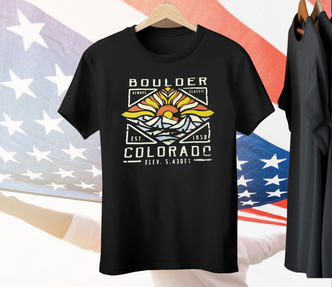 Boulder Colorado Always Classic 1858 Tee Shirt