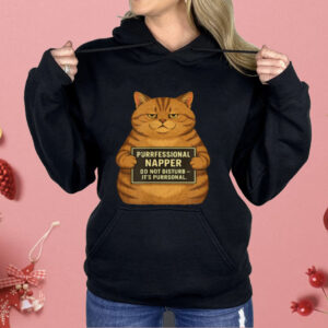 Fat Tabby Cat Mugshot Purrfessional Napper Shirt