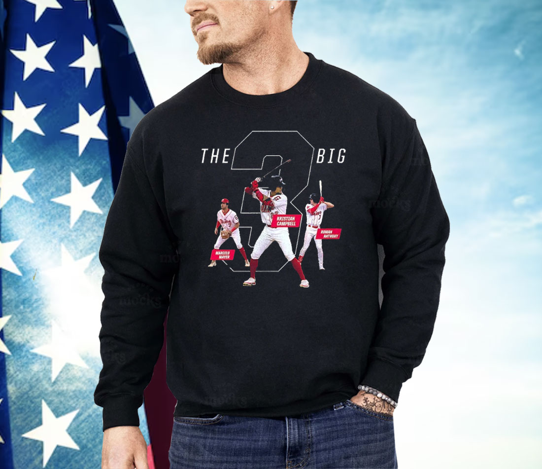 Marcelo Mayer Kristian Campbell Roman Anthony The Big 3 Red Sox Shirt